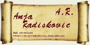 Anja Radišković vizit kartica